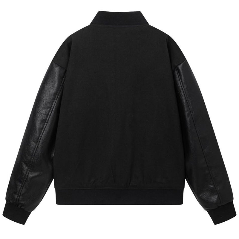 AMIRI Staggered Logo Varsity Jacket – Black