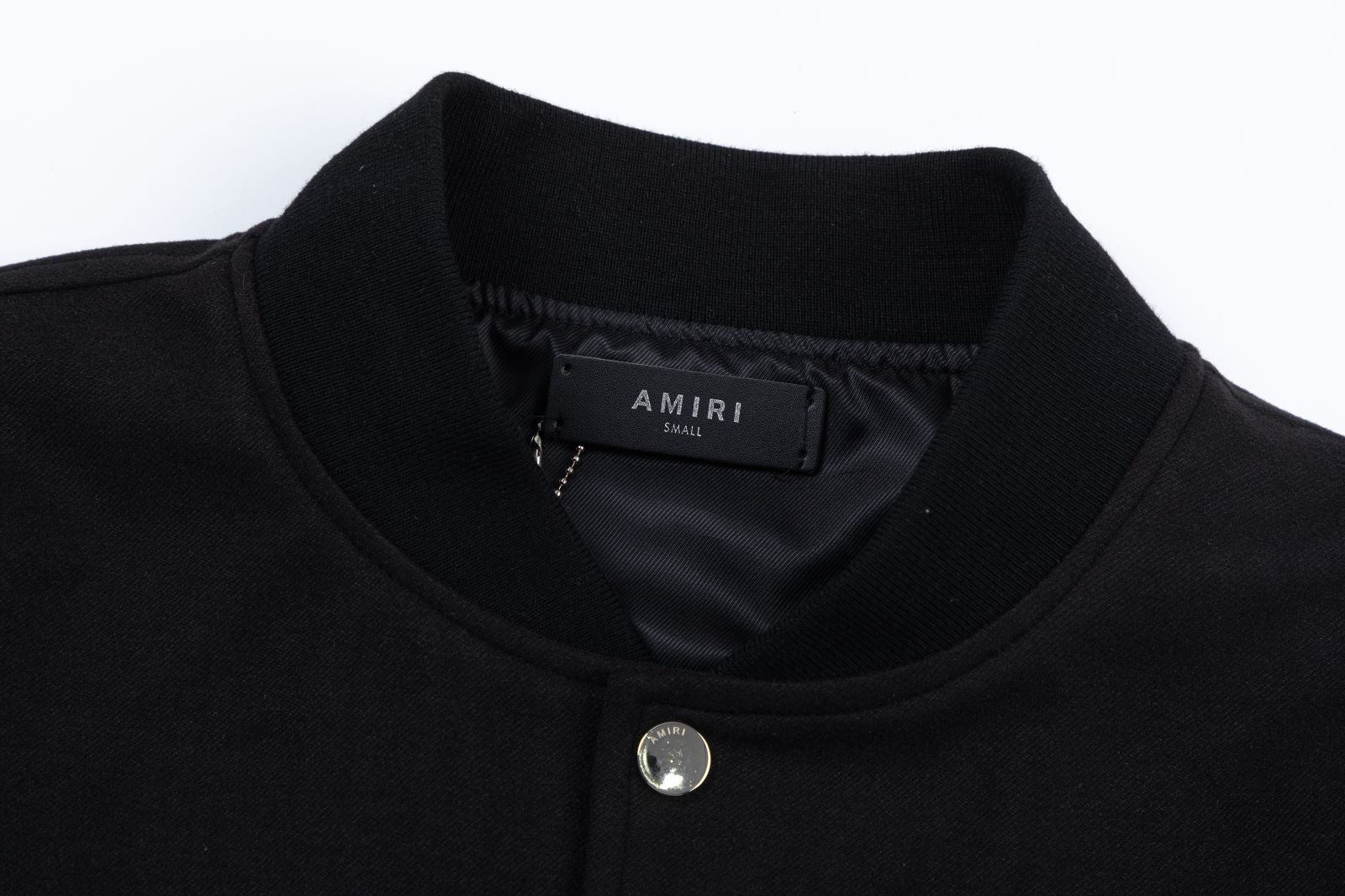 AMIRI Staggered Logo Varsity Jacket – Black