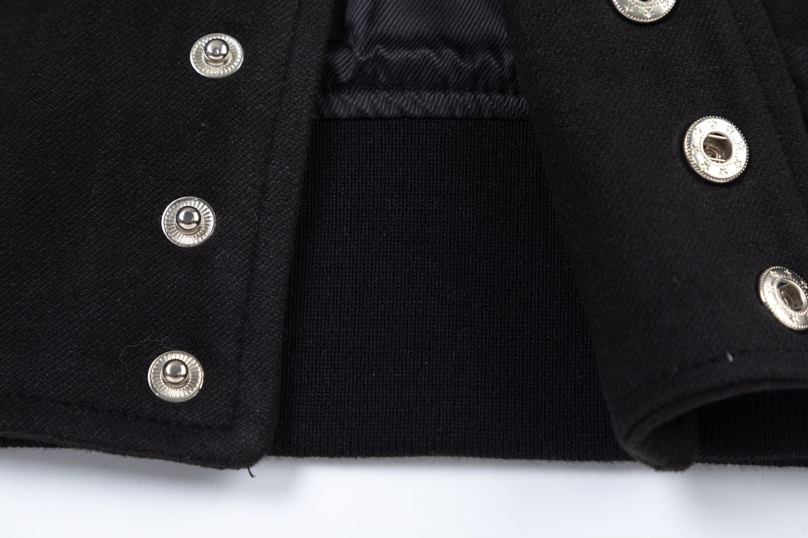 AMIRI Staggered Logo Varsity Jacket – Black