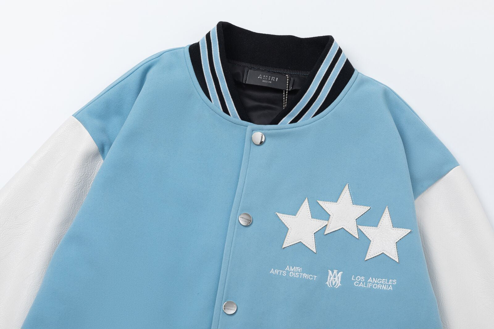 AMIRI Star Embroidery Jacket – Blue Wool Blend