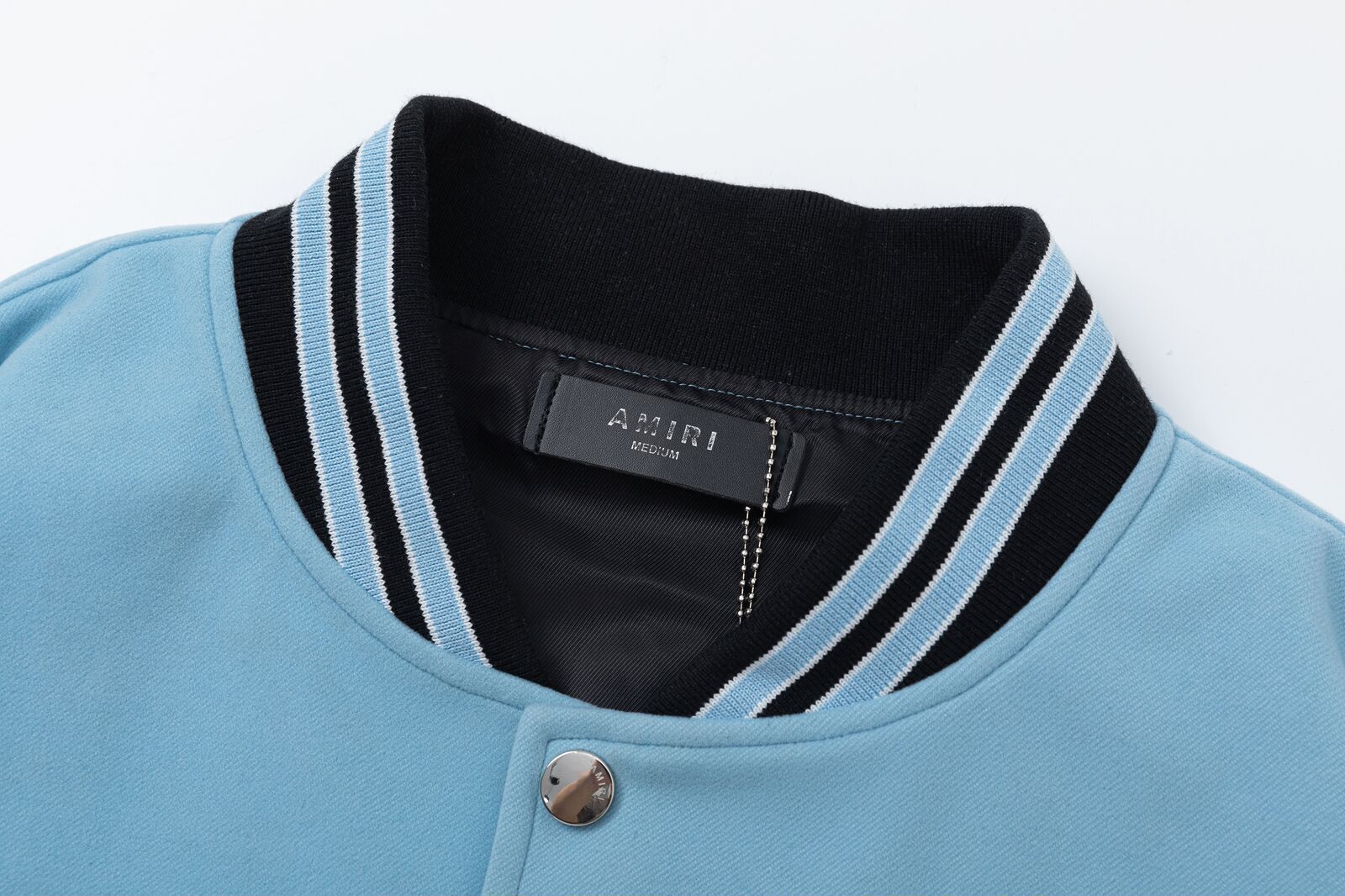 AMIRI Star Embroidery Jacket – Blue Wool Blend