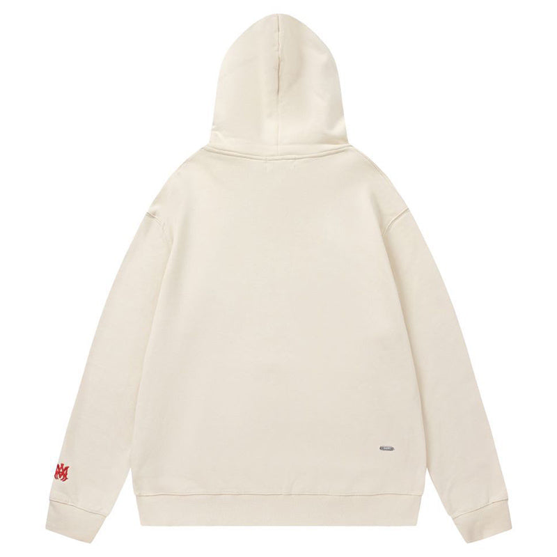 AMIRI Staggered Logo Patches Cotton Hoodie