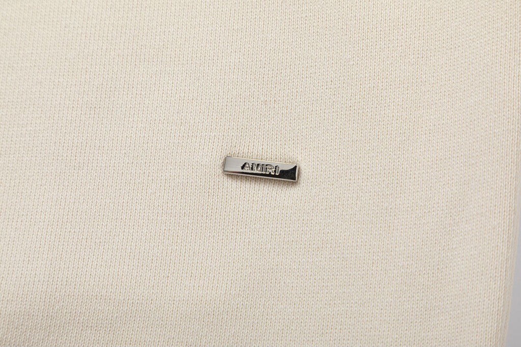 AMIRI Staggered Logo Patches Cotton Hoodie