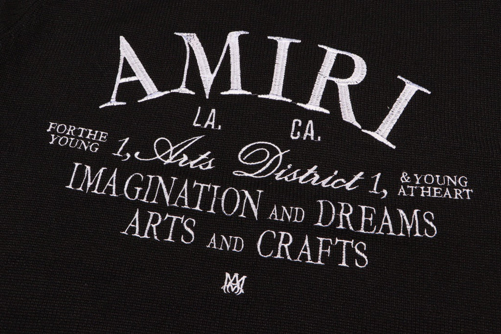 AMIRI Distressed Arts District Cotton Sweater