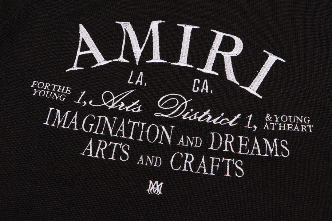 AMIRI Distressed Arts District Cotton Sweater