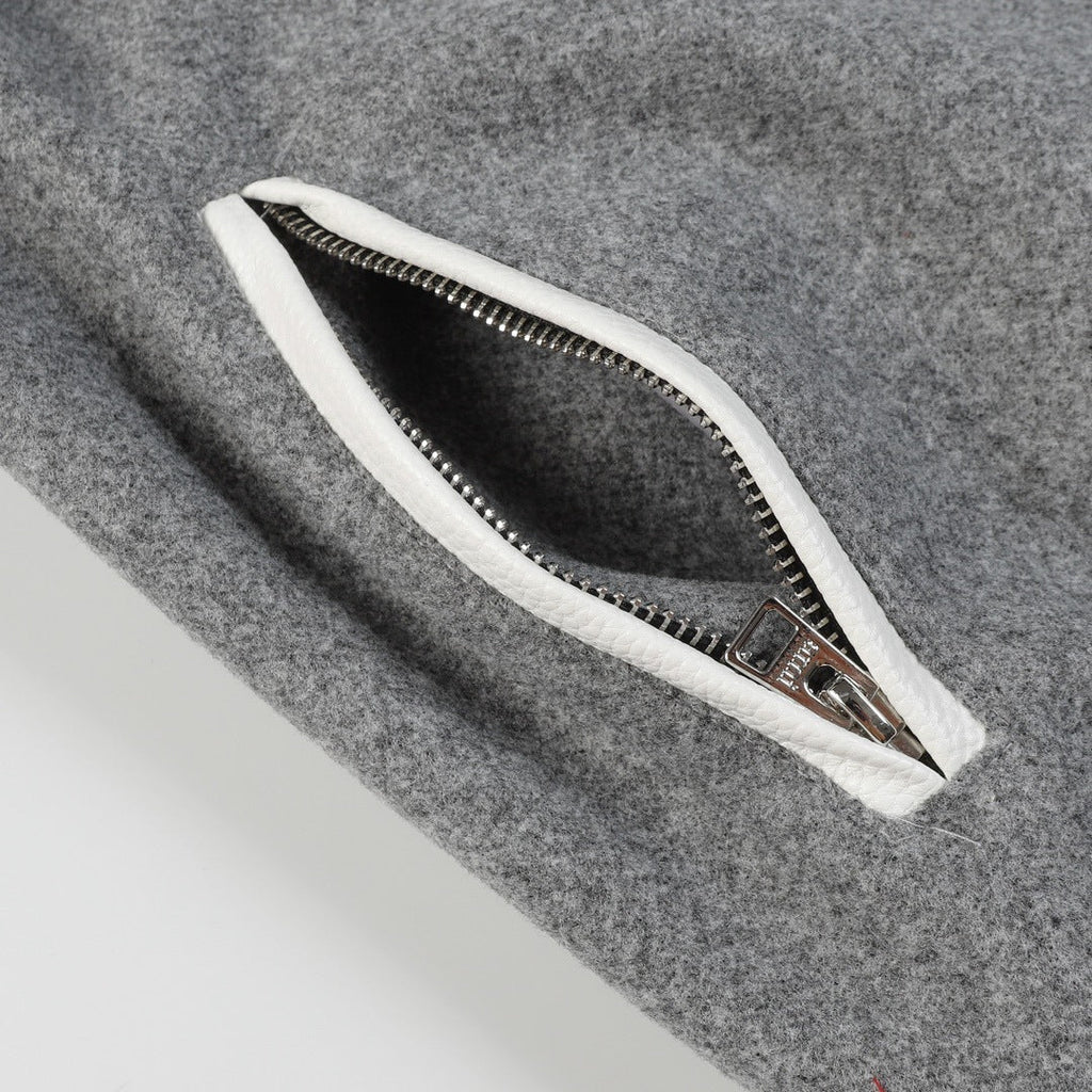 AMIRI Stars Varsity Jacket – Grey Wool Blend
