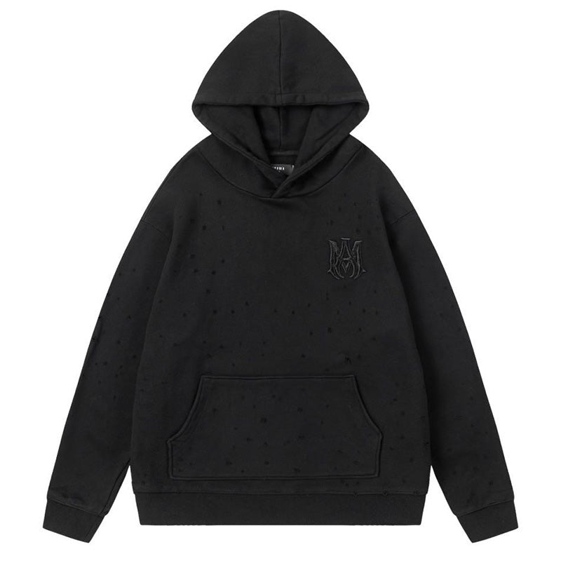 AMIRI MA Shotgun Embroidered Cotton Hoodie