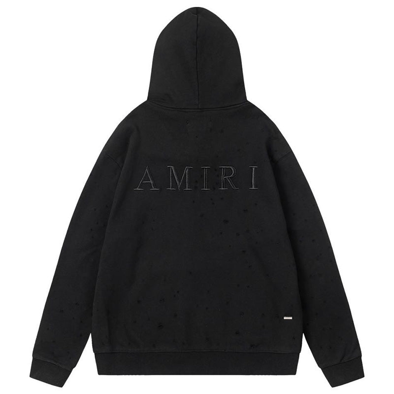 AMIRI MA Shotgun Embroidered Cotton Hoodie