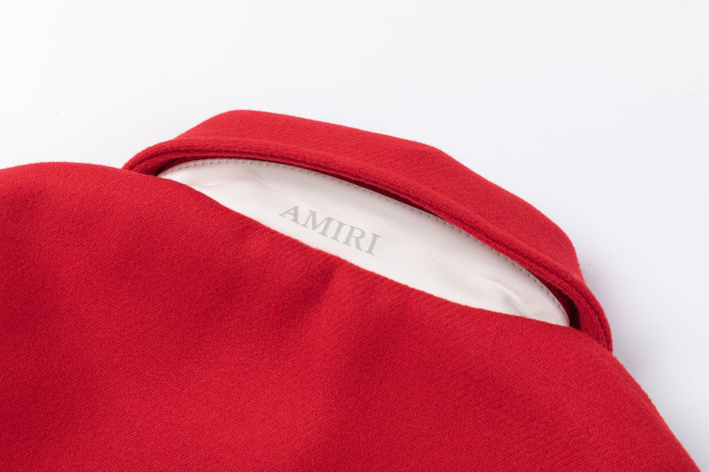 AMIRI Diamond Embroidered Work Jacket – Wool Blend