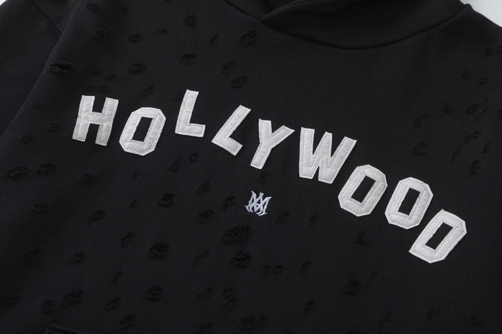 AMIRI Hollywood Cotton-Blend Jersey Hoodie