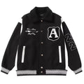 AMIRI Always On Point Baseball Jacket – Black Wool Blend
