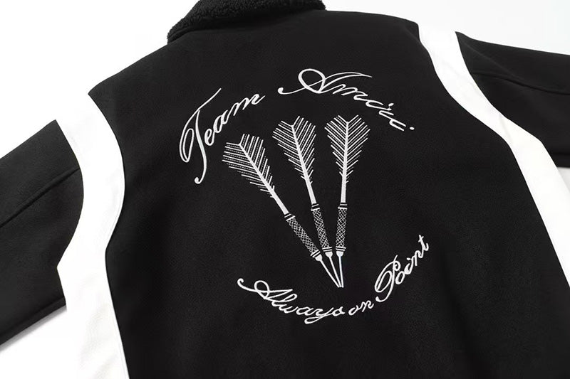 AMIRI Always On Point Baseball Jacket – Black Wool Blend