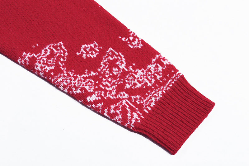 AMIRI PREEMO Logo Knitted Sweater – Black & Red