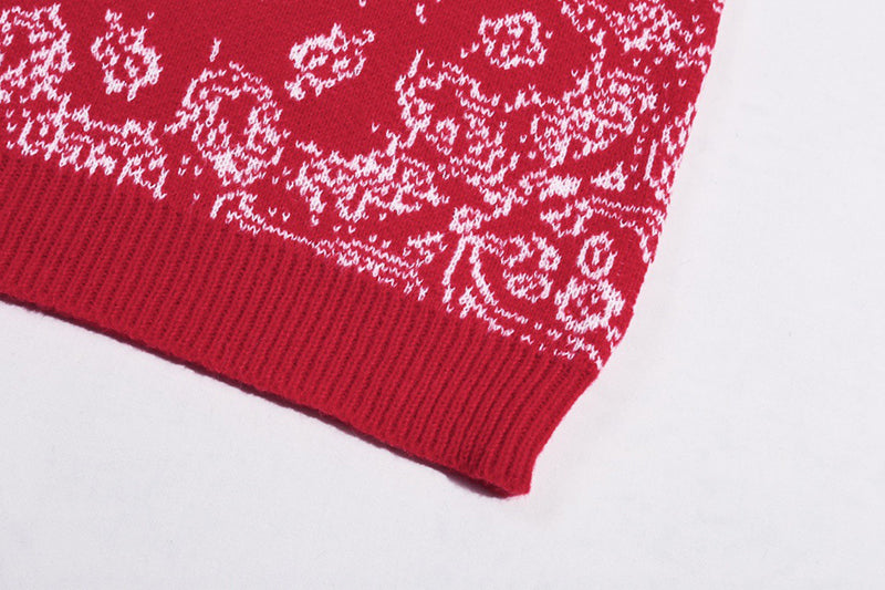 AMIRI PREEMO Logo Knitted Sweater – Black & Red