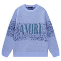 AMIRI PREEMO Logo Knitted Sweater – Blue