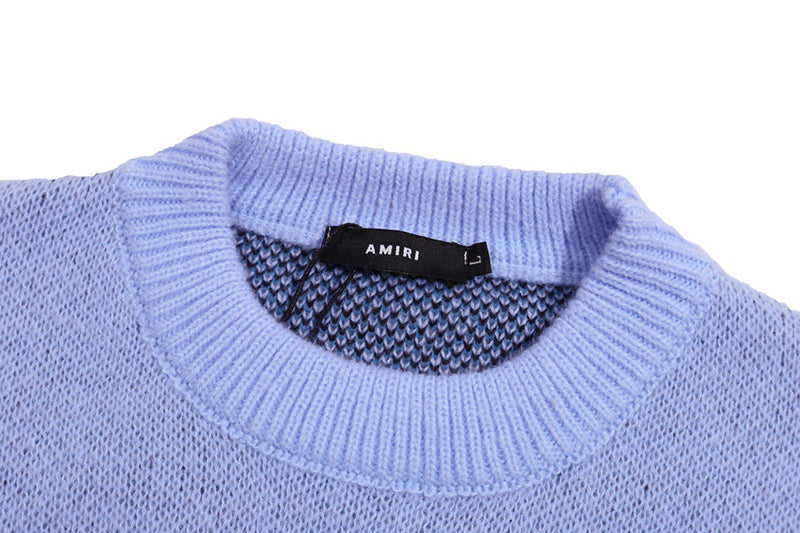 AMIRI PREEMO Logo Knitted Sweater – Black & Green