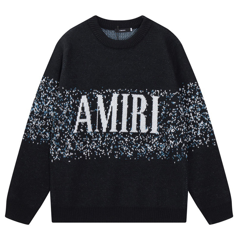 AMIRI PREEMO Logo Knitted Sweater – Black & Green