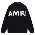 AMIRI PREEMO Logo Knitted Sweater – Black & Apricot
