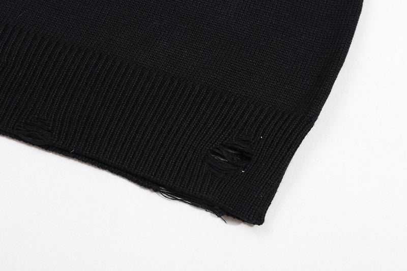 AMIRI PREEMO Logo Knitted Sweater – Black & Apricot