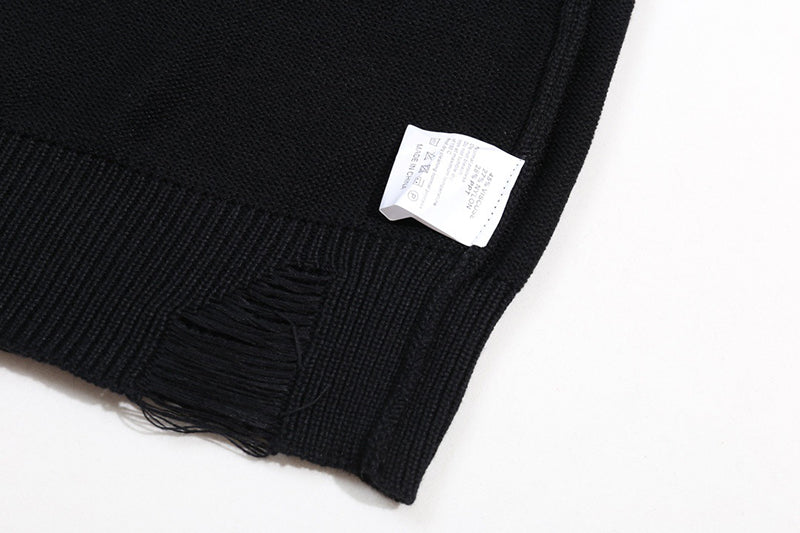 AMIRI PREEMO Logo Knitted Sweater – Black & Apricot