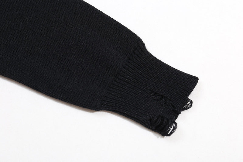 AMIRI PREEMO Logo Knitted Sweater – Black & Apricot