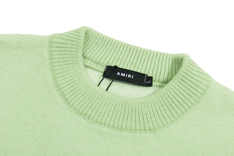 AMIRI PREEMO Logo Knitted Sweater – Green