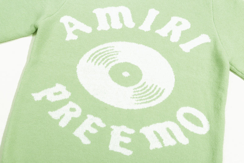 AMIRI PREEMO Logo Knitted Sweater – Green