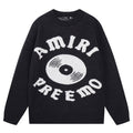 AMIRI PREEMO Logo Knitted Sweater – Black & Brown