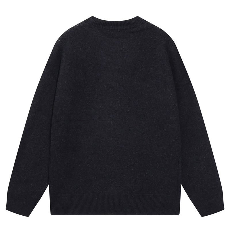 AMIRI PREEMO Logo Knitted Sweater – Black & Brown