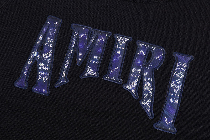 AMIRI Logo Knitted Sweater – Black