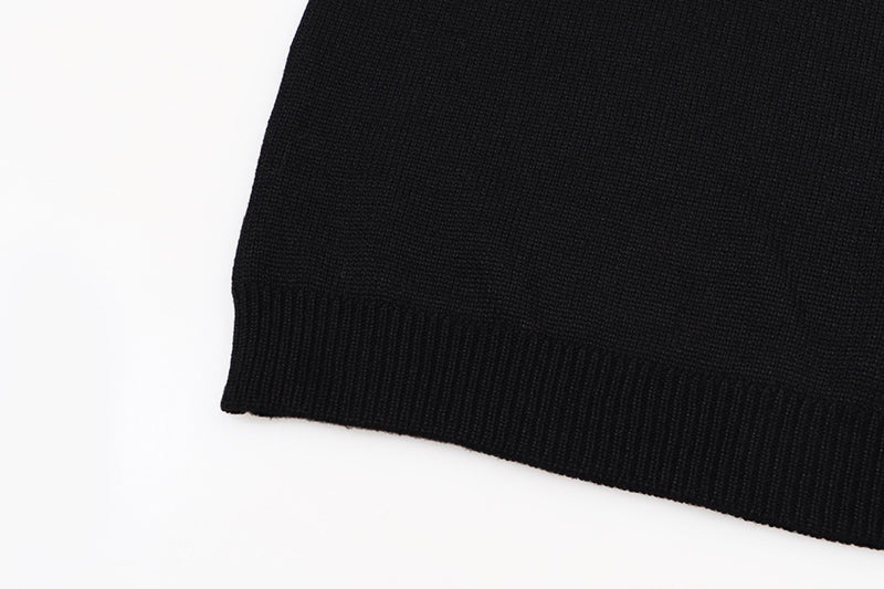 AMIRI Logo Knitted Sweater – Black & Apricot