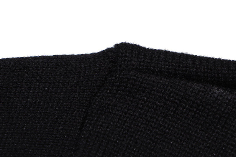 AMIRI Logo Knitted Sweater – Black & Apricot