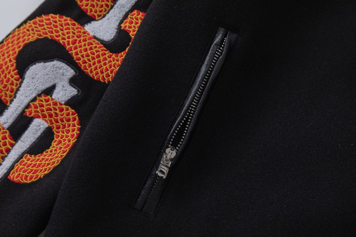 AMIRI Snake Bones Jacket – Black Wool Blend