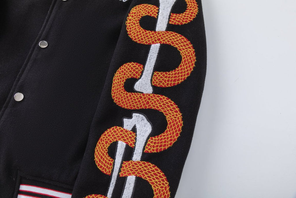 AMIRI Snake Bones Jacket – Black Wool Blend