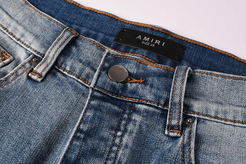 AMIRI Slim Fit Distressed Denim Shorts #6011