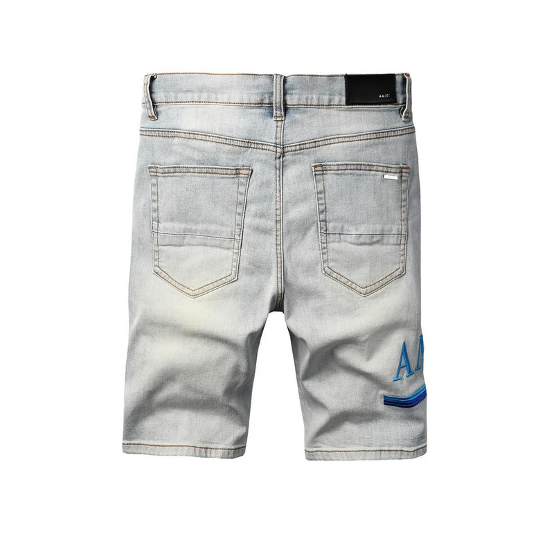 AMIRI Slim Fit Distressed Denim Shorts #6012