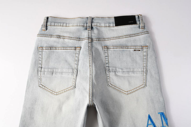 AMIRI Slim Fit Distressed Denim Shorts #6012