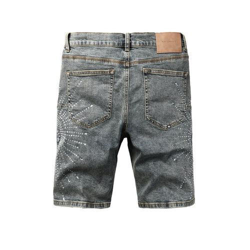 Purple Brand Denim Shorts #5093 – Slim Fit Destroyed Stretch Jorts
