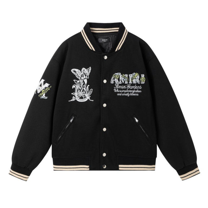 AMIRI Garden Bomber Jacket – Brown & Black Wool Blend