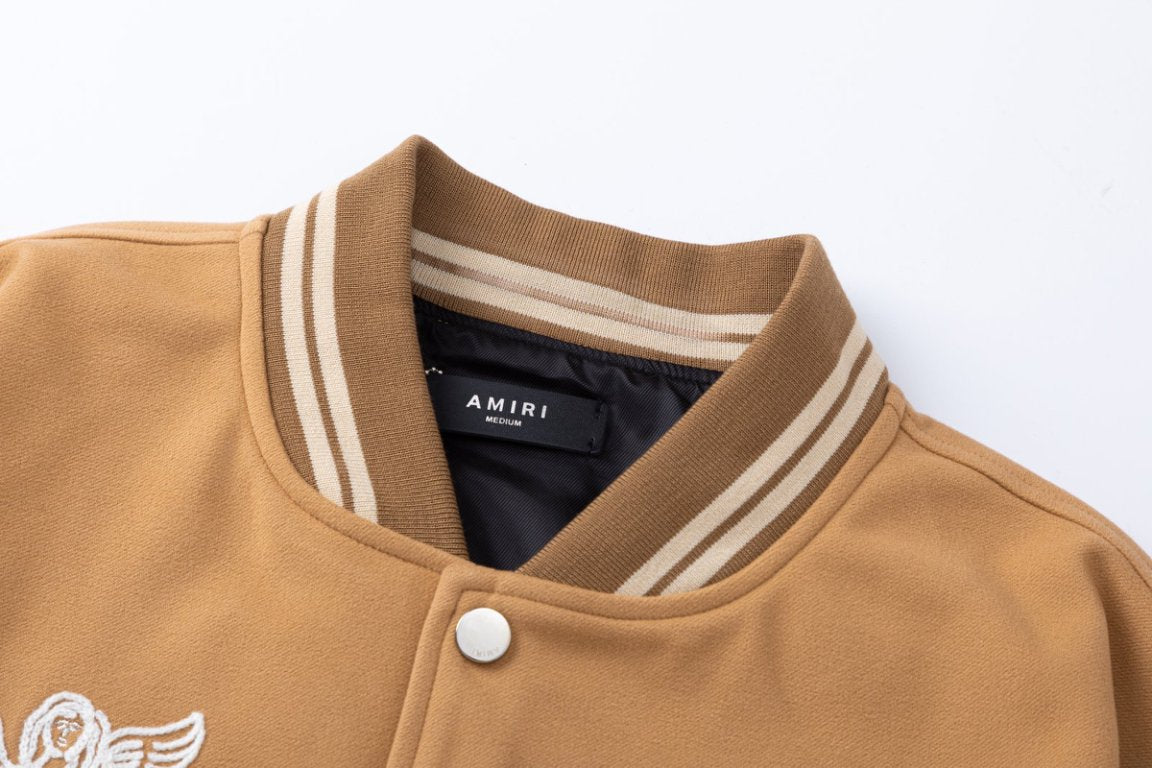 AMIRI Garden Bomber Jacket – Brown & Black Wool Blend