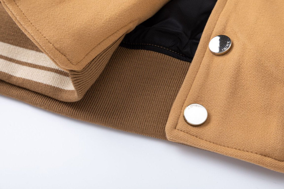 AMIRI Garden Bomber Jacket – Brown & Black Wool Blend
