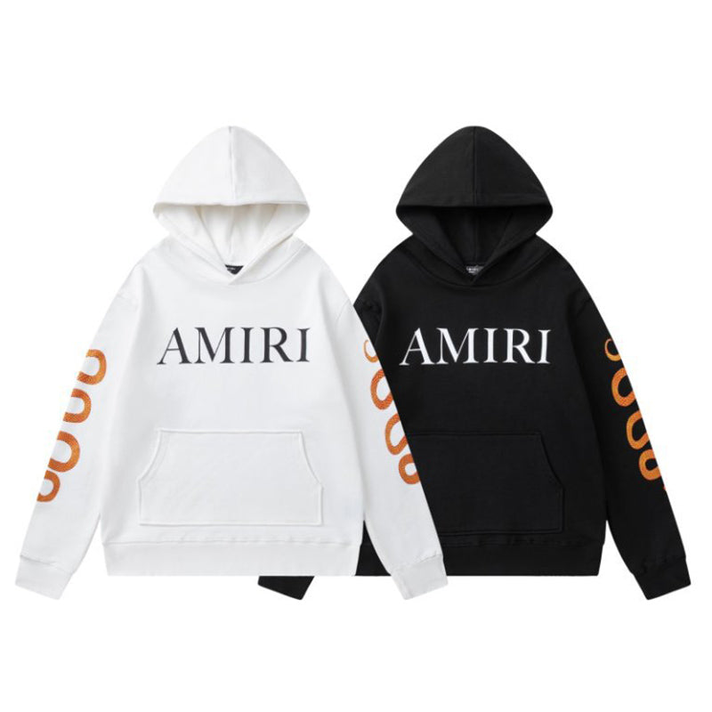 AMIRI Snake-Print Cotton Hoodie