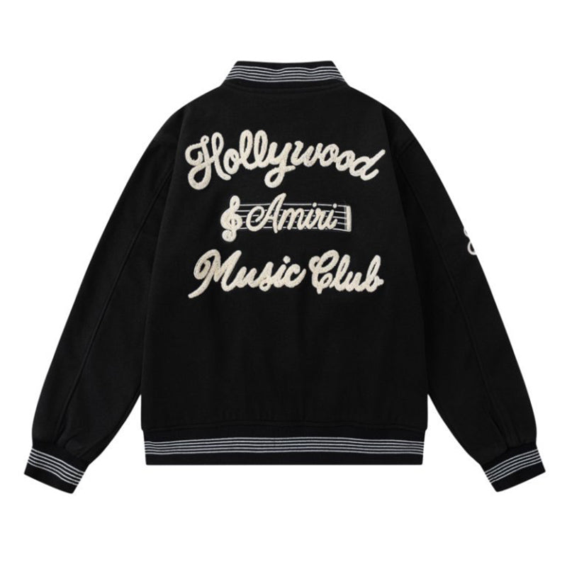 AMIRI Hollywood Club Jacket – Black Wool Blend