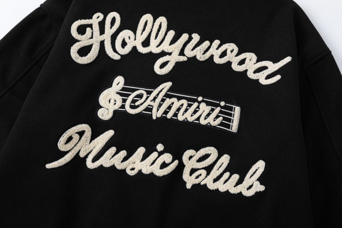 AMIRI Hollywood Club Jacket – Black Wool Blend