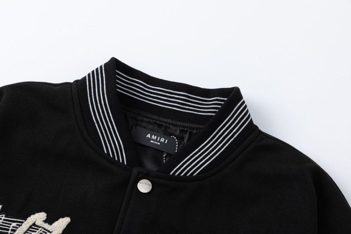 AMIRI Hollywood Club Jacket – Black Wool Blend