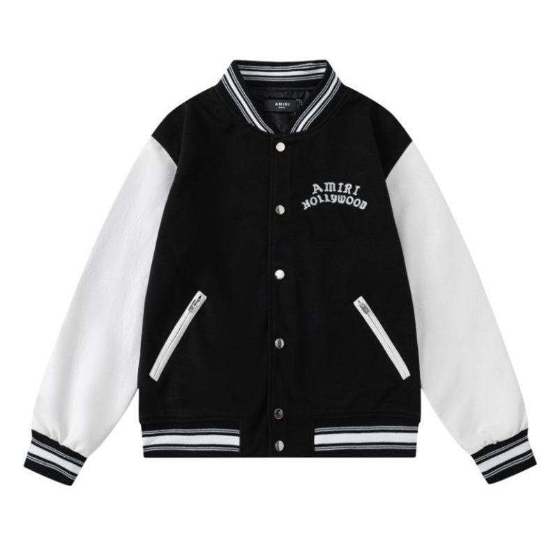 AMIRI Hollywood Bomber Jacket – Black Wool Blend