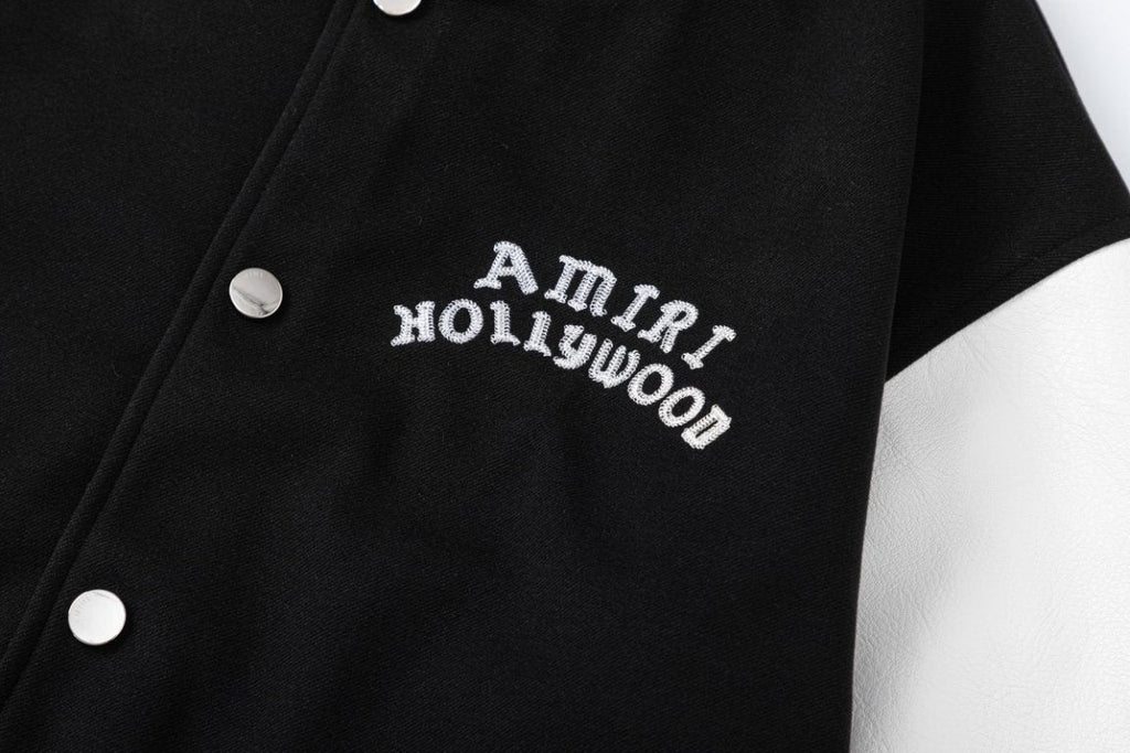 AMIRI Hollywood Bomber Jacket – Black Wool Blend