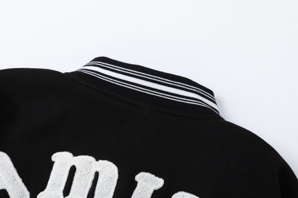 AMIRI Hollywood Bomber Jacket – Black Wool Blend