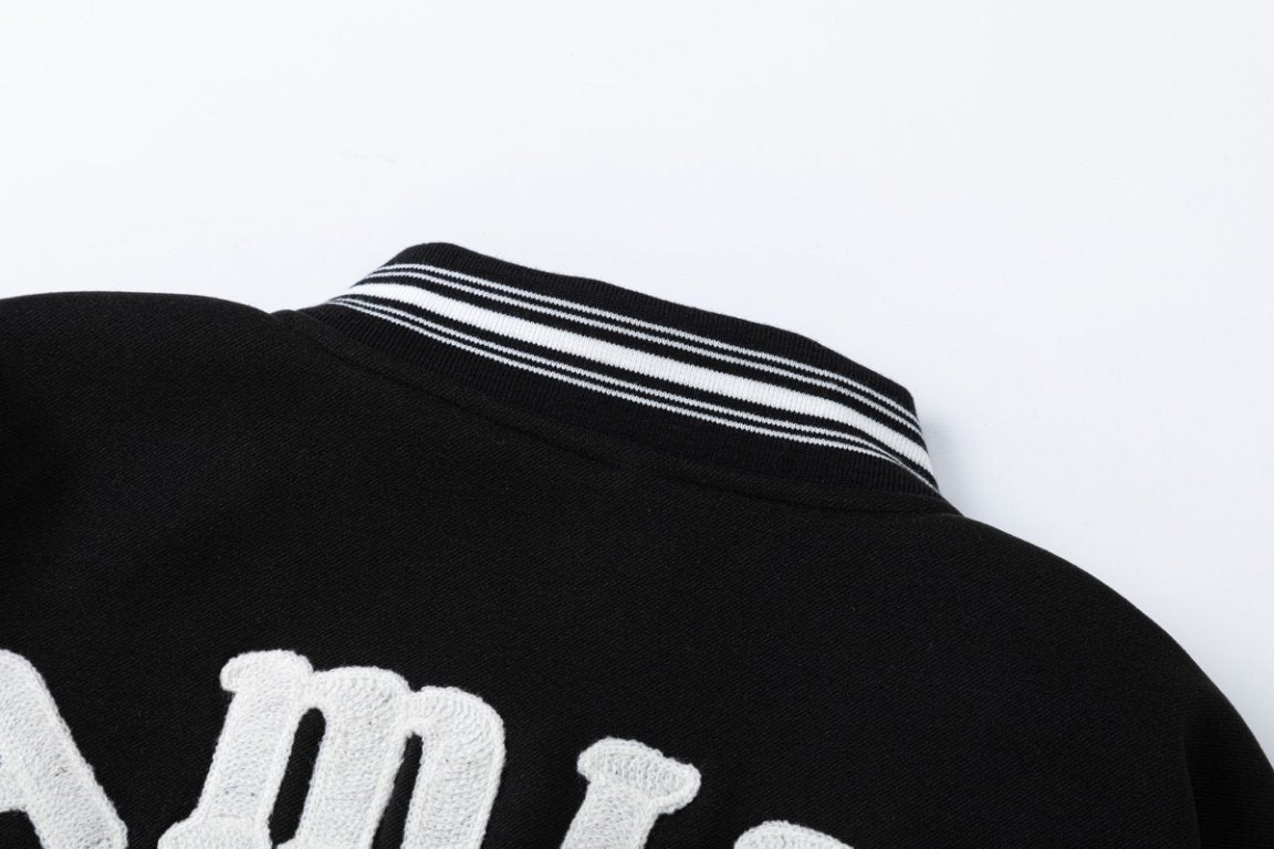 AMIRI Hollywood Bomber Jacket – Black Wool Blend