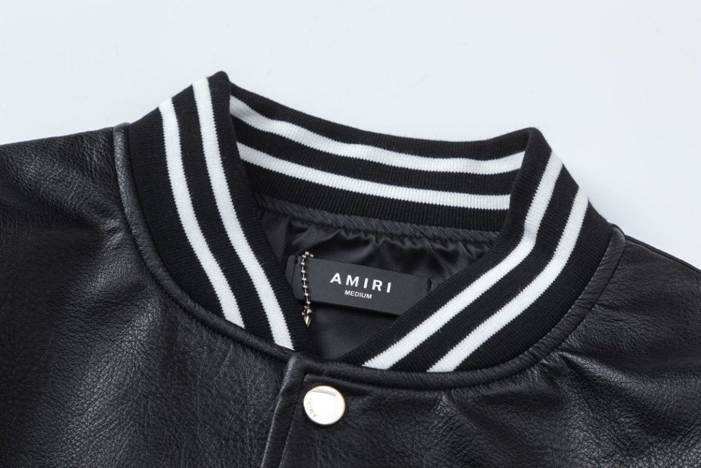 AMIRI MA Hollywood Bomber Jacket – Black Leather